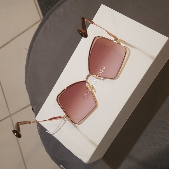 ?ZIMMERMANN? Empire Butterfly Sunglasses ~ Rose Gold Brown Gradient NWT main image 12
